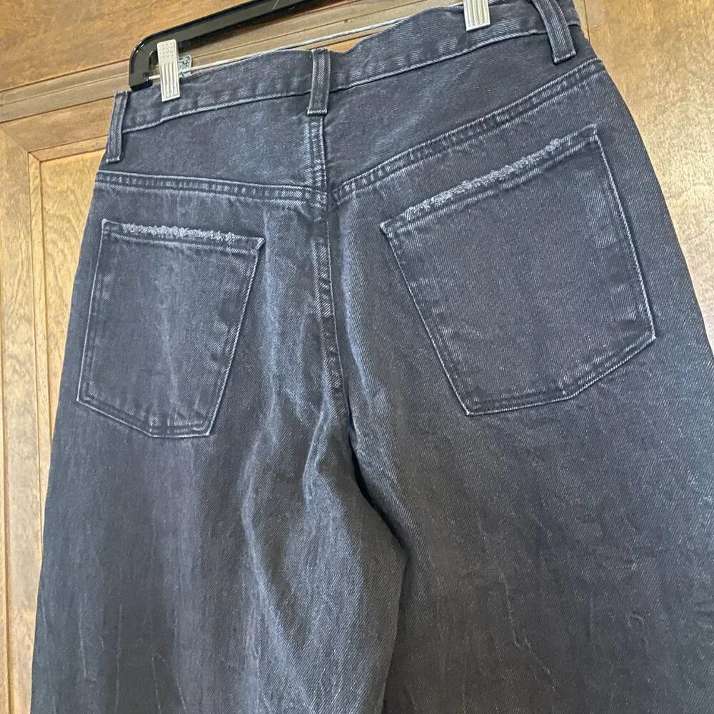 FIRM. NWT Old Navy Dark Wash Denim Jeans Extra High-Rise Balloon. Size 8 Women's - Picture 11 of 16